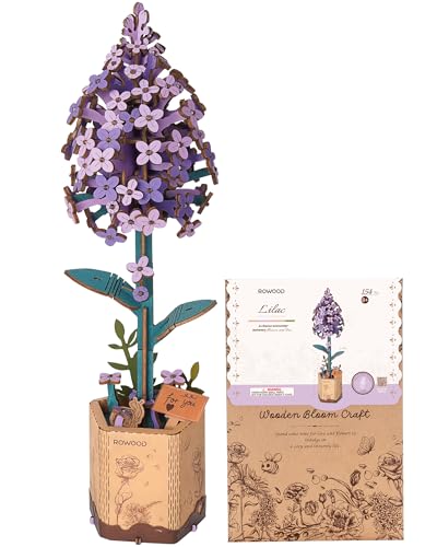 ROWOOD 3D Puzzle Holz Lila, DIY-Blume Aus Holz, Modellbausätze Für Künstliche Blumen Zum Zusammenbauen Für Erwachsene, Beste Heimdekoration Und Valentinstags-Spielzeug-Geschenkset ROWOOD 3D Puzzle Holz Lila, DIY-Blume Aus Holz, Modellbausätze Für Künstliche Blumen Zum Zusammenbauen Für Erwachsene, Beste Heimdekoration Und Valentinstags-Spielzeug-Geschenkset von rowood