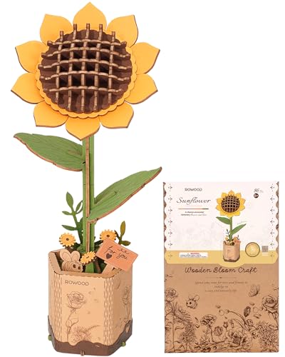 rowood 3D Puzzle Holz Sonnenblume, DIY-Blume Aus Holz, Modellbausätze Für Künstliche Blumen Zum Zusammenbauen Für Erwachsene, Beste Heimdekoration Und Valentinstags-Spielzeug-Geschenkset rowood 3D Puzzle Holz Sonnenblume, DIY-Blume Aus Holz, Modellbausätze Für Künstliche Blumen Zum Zusammenbauen Für Erwachsene, Beste Heimdekoration Und Valentinstags-Spielzeug-Geschenkset von rowood