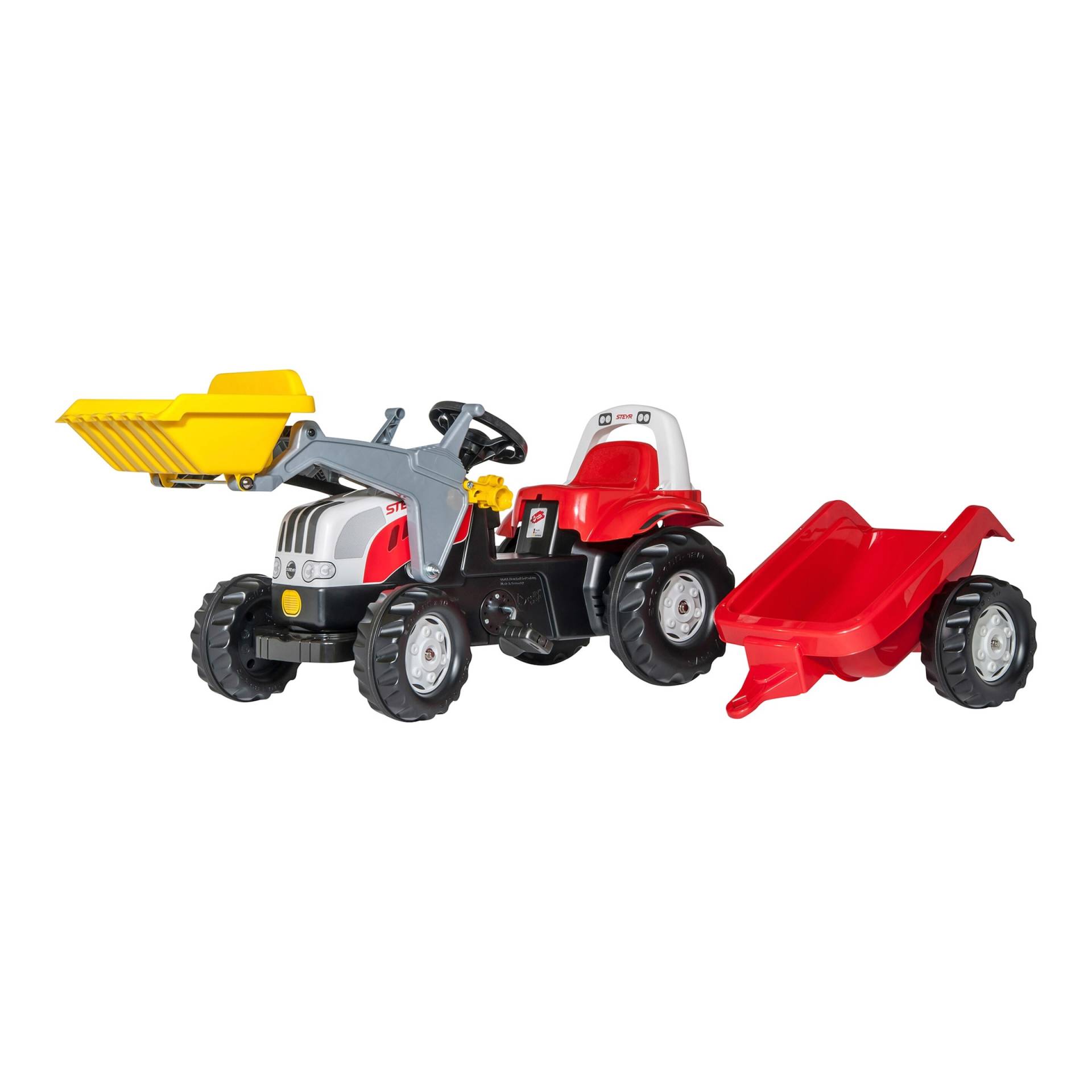Rolly Toys® Trettraktor rollyKid Steyr 6165 CVT mit Frontlader und Anhänger von rolly toys