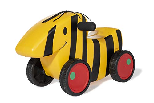Ferbedo 15 000 7 Rutschauto Tigerente (Rutschfahrzeug/Rutscher mit Flüsterlaufreifen und Softgriff), Schwarz/gelb von ROLLY TOYS
