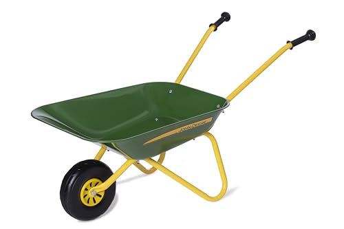 Rolly Toys John Deere Kinderschubkarre (Schubkarre; Metallschüssel; Kunststoffgriffe; Kinder ab 2,5 Jahre) 271986, Grün von ROLLY TOYS
