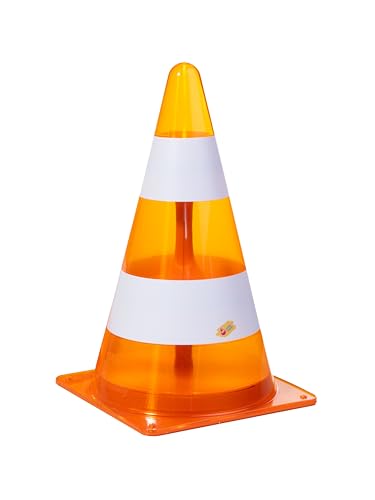 Rolly Toys rollyPylone Lighted (Pylone mit Licht, Verkehrskegel, Verkehrshütchen, Warnkegel, Leitkegel) 408825, Orange von ROLLY TOYS