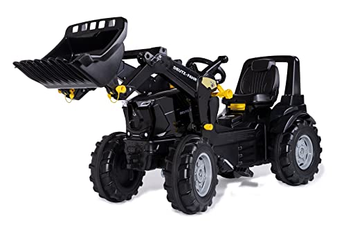 rollytoys 730148 Tretfahrzeuge Rolly Toys Trettraktor rollyFarmtrac Premium II Deutz 8280 TTV Warrrior-neu (für Kinder von ca. 3-8 Jahren, mit Frontlader, Überrollbügel und Flüsterlaufreifen) von ROLLY TOYS