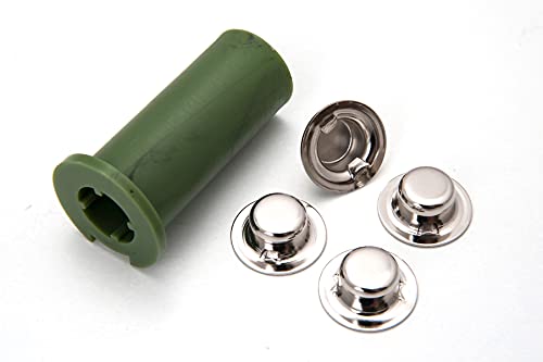rollytoys Hutkappen und Montagehilfe (4 Stück, Aufschlagkappen, Ersatzteil für Rolly Toys Tretfahrzeuge, Montagewerkzeug) 10020010000, Schwarz, Small von ROLLY TOYS