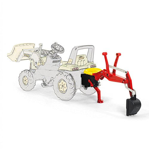 rollytoys Rolly Toys Heckbagger (rollyBackhoe Bagger Funktionszubehör für RT Traktoren Sitz extra Stütze Kinder ab 3 Jahre) 409327, Rot von ROLLY TOYS