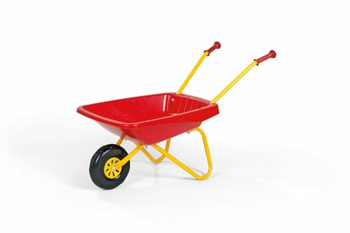 Rolly Toys Schubkarre (Farbe rot/gelb, Gartenschubkarre, Kunststoffschubkarre, Spielzeug für Kinder ab 2,5 Jahren, belastbar bis 25 kg) 270859 von ROLLY