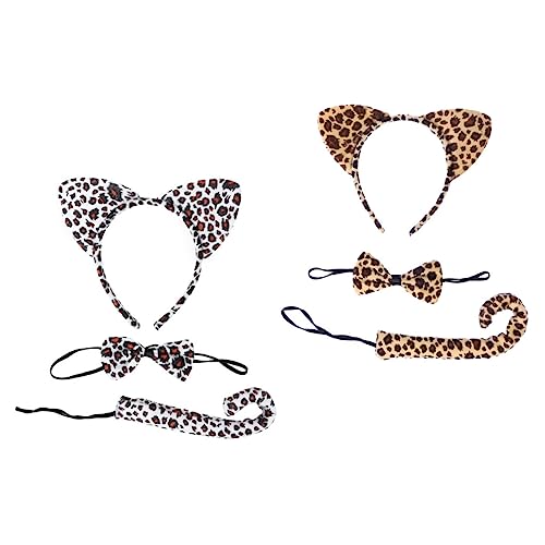 ROMANSENTIAL 2 Sets Katzenkostüm Mit Katzenohren Und Gelb Katzenparty Tierkostüm Plüsch Schwanzkostüm Leoparden Katzenohren Kätzchen Pelziges Leopardenkostüm ROMANSENTIAL 2 Sets Katzenkostüm Mit Katzenohren Und Gelb Katzenparty Tierkostüm Plüsch Schwanzkostüm Leoparden Katzenohren Kätzchen Pelziges Leopardenkostüm von ROMANSENTIAL