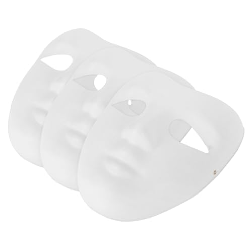 ROMANSENTIAL 3 Stück Maskenpapier Vollgesichtsmaske Mit Elastischem Band Maske Zum Basteln Diy-projekte Maske Weiße Papierzellstoffmaske Für Diy-projekte Blanko Bemalbare Maske ROMANSENTIAL 3 Stück Maskenpapier Vollgesichtsmaske Mit Elastischem Band Maske Zum Basteln Diy-projekte Maske Weiße Papierzellstoffmaske Für Diy-projekte Blanko Bemalbare Maske von ROMANSENTIAL