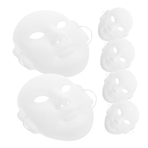 ROMANSENTIAL 6 Stück DIY Vollplastik Bemalbare Mache Blank Weiß Mardi Gras Maskerade Für Cosplay Halloween Kostüme ROMANSENTIAL 6 Stück DIY Vollplastik Bemalbare Mache Blank Weiß Mardi Gras Maskerade Für Cosplay Halloween Kostüme von ROMANSENTIAL