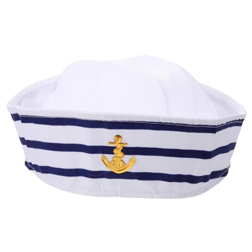 ROMANSENTIAL Marine-Kappe Marine-Yacht-Mütze Kappen Halloween-Kapitänshut Kapitänsmütze für Damen kindermütze kappe white cap Kostüm Partyhüte Kapitänsmütze für Cosplay gefühlt ROMANSENTIAL Marine-Kappe Marine-Yacht-Mütze Kappen Halloween-Kapitänshut Kapitänsmütze für Damen kindermütze kappe white cap Kostüm Partyhüte Kapitänsmütze für Cosplay gefühlt von ROMANSENTIAL