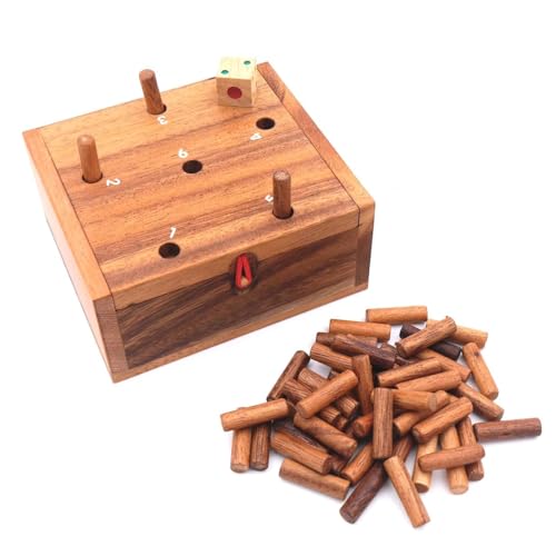 ROMBOL Endlich die 6 - lustiges Würfelspiel für die ganze Familie aus edlem Holz von ROMBOL
