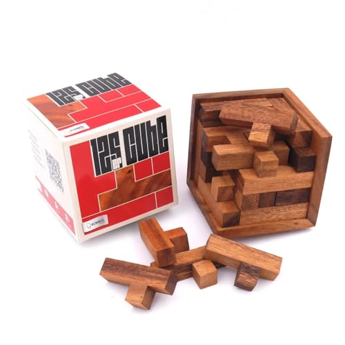 ROMBOL 125er-Cube - herausforderndes Denkspiel aus edlem Holz für Knobel-Fans, Modell:medium von ROMBOL
