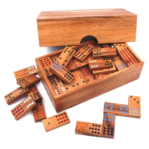 ROMBOL Domino Doppel 12 - edles Holzdomino mit Farbmulden für 2 bis 6 Personen ROMBOL Domino Doppel 12 - edles Holzdomino mit Farbmulden für 2 bis 6 Personen von ROMBOL