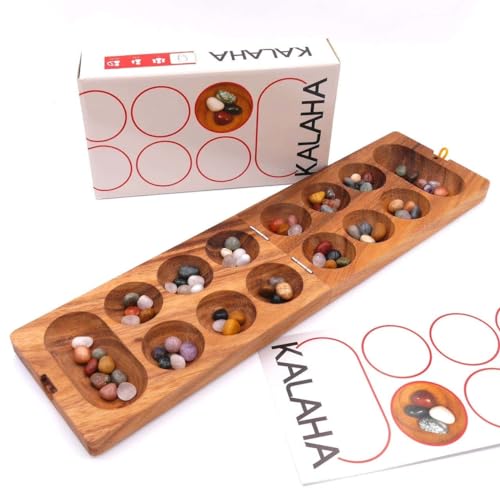 ROMBOL Kalaha - hochwertiges Steinchenspiel für 2 Personen inkl. Spielsteinen, Modell:1 ROMBOL Kalaha - hochwertiges Steinchenspiel für 2 Personen inkl. Spielsteinen, Modell:1 von ROMBOL