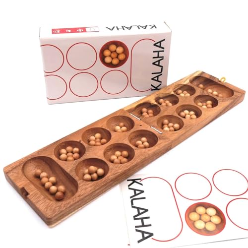 ROMBOL Kalaha - hochwertiges Steinchenspiel für 2 Personen inkl. Spielsteinen, Modell:3 ROMBOL Kalaha - hochwertiges Steinchenspiel für 2 Personen inkl. Spielsteinen, Modell:3 von ROMBOL
