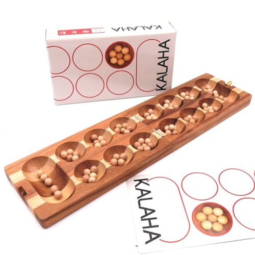 ROMBOL Kalaha - hochwertiges Steinchenspiel für 2 Personen inkl. Spielsteinen, Modell:4 ROMBOL Kalaha - hochwertiges Steinchenspiel für 2 Personen inkl. Spielsteinen, Modell:4 von ROMBOL