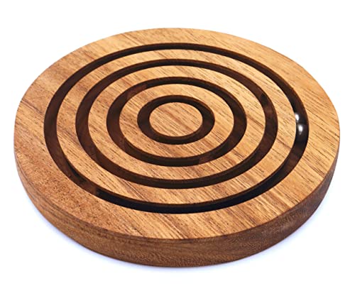 ROMBOL Murmelspiel - Geschicklichkeitsspiel für jedes Alter, Geduldspiel aus Holz ROMBOL Murmelspiel - Geschicklichkeitsspiel für jedes Alter, Geduldspiel aus Holz von ROMBOL
