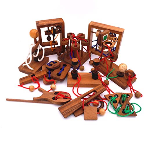 ROMBOL Seilpuzzle-Set mit unterschiedlichen, kniffligen Knobelspielen für Kinder und Erwachsene, Modell:Set 11 von ROMBOL