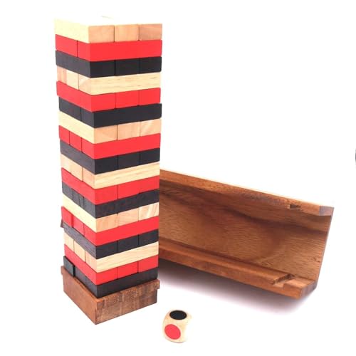 ROMBOL Wackelturm aus edlem Holz für tollen Spielspaß, Modell:1 von ROMBOL