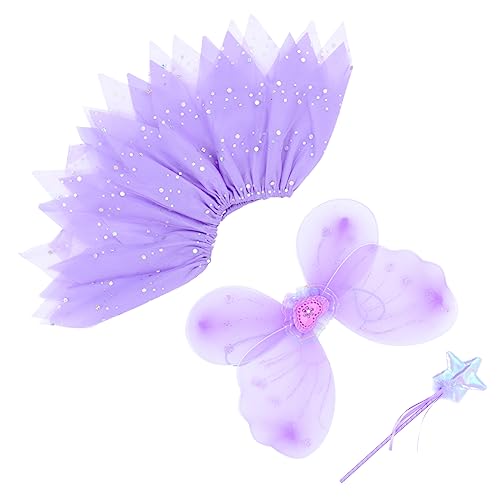 ROMISBABA 1 Satz Feenkleid Für Flauschiger Tüllrock Tutu-rock Flügel Ballettröckchen Zauberstäbe Dekorationen Für Tanzpartys Partykostüm Prinzessinnen Kostüm Violett Bänder Tuch ROMISBABA 1 Satz Feenkleid Für Flauschiger Tüllrock Tutu-rock Flügel Ballettröckchen Zauberstäbe Dekorationen Für Tanzpartys Partykostüm Prinzessinnen Kostüm Violett Bänder Tuch von ROMISBABA