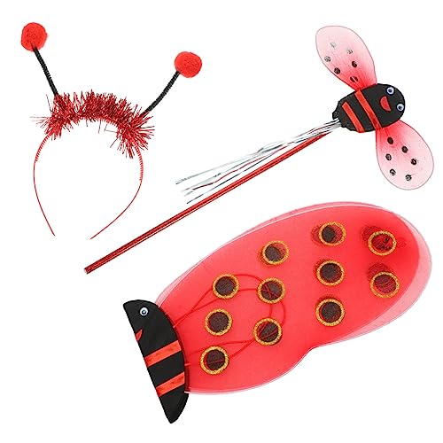 ROMISBABA 1 Satz Kostüm Set für Teiliges Set mit Roten Feen Flügeln Stirnband und Zauberstab für Karneval Halloween und Kostümpartys ROMISBABA 1 Satz Kostüm Set für Teiliges Set mit Roten Feen Flügeln Stirnband und Zauberstab für Karneval Halloween und Kostümpartys von ROMISBABA