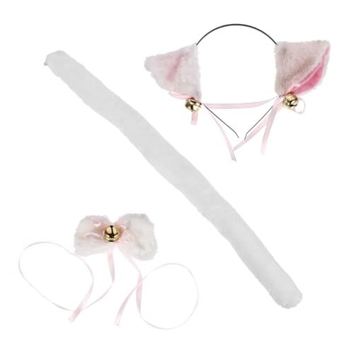 ROMISBABA 1 Satz Stirnband mit Katzenohren Hallo Und Katzen-Performance-Requisite Bogen Katzenohren Haarband Tier Cosplay Zubehör Kostümschwänze Tier-Cosplay-Kostüm Tierkostüm Weiß ROMISBABA 1 Satz Stirnband mit Katzenohren Hallo Und Katzen-Performance-Requisite Bogen Katzenohren Haarband Tier Cosplay Zubehör Kostümschwänze Tier-Cosplay-Kostüm Tierkostüm Weiß von ROMISBABA