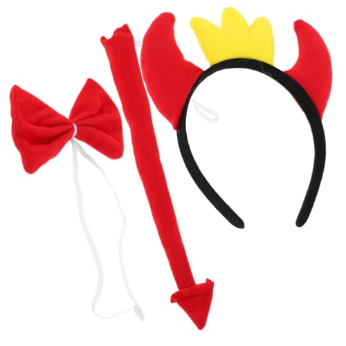 ROMISBABA 1 Set Maskerade Kostüm Set Dämonenhörner Stirnband Für Halloween Karneval Und Motto Partys Dämonenhorn Haarband Set Fliege Requisite ROMISBABA 1 Set Maskerade Kostüm Set Dämonenhörner Stirnband Für Halloween Karneval Und Motto Partys Dämonenhorn Haarband Set Fliege Requisite von ROMISBABA