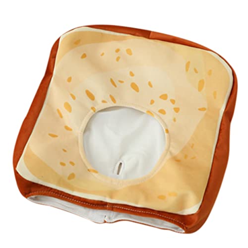 ROMISBABA 1 Stück Toastbrot Kopfbedeckung Verstellbarer Kostümhut für Aufführungen Witzige Kopfbedeckung für Partys und Halloween Kreatives Toastbrot Design und Bequem von ROMISBABA