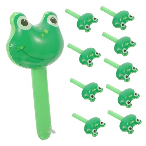 ROMISBABA 10 Stück Teiliges Aufblasbares Frosch hammer Glocke Leichte Pvc partyhämmer für Kindergeburtstag Pool Festivalspaß Sichere und Reißfeste Geburtstagsgastgeschenke von ROMISBABA