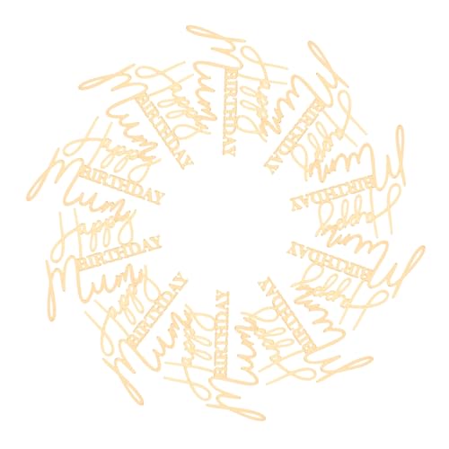 ROMISBABA 10 Stück Teiliges Transparentes Happy Birthday Mom Cake Topper Wiederverwendbare Leichte Kuchen-dekoration für Muttergeburtstag Vielseitig für Indoor Outdoor-feiern Stabile von ROMISBABA