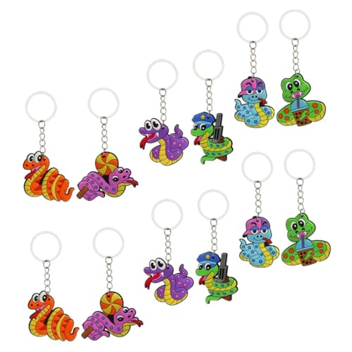 ROMISBABA 12 Stück Teiliges Cartoon Schlange Schlüsselanhänger Metall Schlüsselring Tasche Anhänger Kompakt Leicht Tragbar Dekorativ Vielseitig für Rucksack Handtasche Geschenk Mädchen ROMISBABA 12 Stück Teiliges Cartoon Schlange Schlüsselanhänger Metall Schlüsselring Tasche Anhänger Kompakt Leicht Tragbar Dekorativ Vielseitig für Rucksack Handtasche Geschenk Mädchen von ROMISBABA