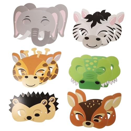 ROMISBABA 12 Stück Teiliges Tiermasken aus Papier Bunte Niedliche Tiergesichtsmasken für Halloween Karneval Kostümparty Bühnenauftritt Cosplay und Kindergeburtstag Kreative ROMISBABA 12 Stück Teiliges Tiermasken aus Papier Bunte Niedliche Tiergesichtsmasken für Halloween Karneval Kostümparty Bühnenauftritt Cosplay und Kindergeburtstag Kreative von ROMISBABA