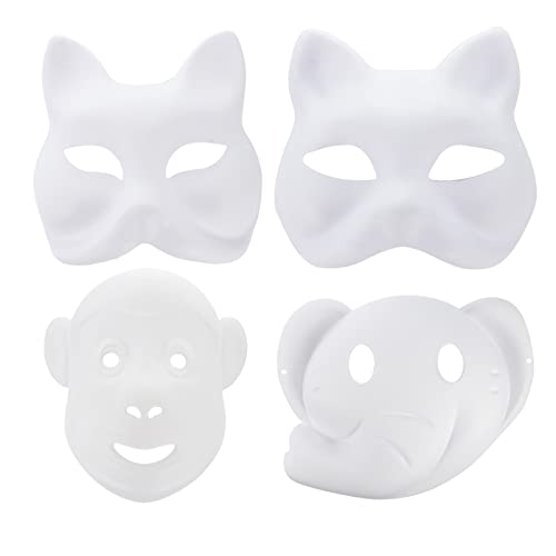 ROMISBABA 12 Stücke DIY Tiere Masken Hand-lackierte Papiermaske Masquerade-stütze Für Party ROMISBABA 12 Stücke DIY Tiere Masken Hand-lackierte Papiermaske Masquerade-stütze Für Party von ROMISBABA