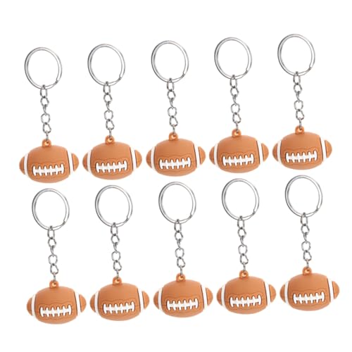 ROMISBABA 15 Stück Teiliges Football Schlüsselanhänger Robuste Rugby Ball Anhänger Sportliches Design für Jungen Partygeschenke für Rucksäcke und Autoschlüssel als Mitgebsel bei Sportpartys von ROMISBABA