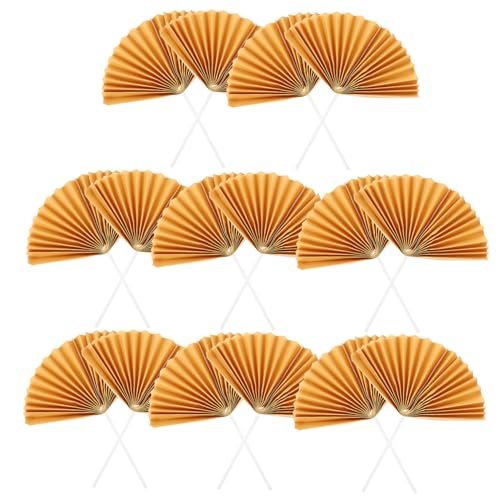 ROMISBABA 16 Stück Teiliges Cake Decor mit Goldfarbenen Papierfächern Kreative Tortendeko für Geburtstagstorten Cupcake Topper Faltbare Vintage Fächer Festliche Kuchenstecker für Party und ROMISBABA 16 Stück Teiliges Cake Decor mit Goldfarbenen Papierfächern Kreative Tortendeko für Geburtstagstorten Cupcake Topper Faltbare Vintage Fächer Festliche Kuchenstecker für Party und von ROMISBABA
