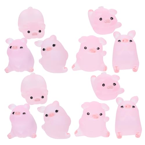 ROMISBABA 18 Stück Teiliges Resin Schwein Charm Bunte DIY Schmuckanhänger aus Hochwertigem Harz Kleine Schwein Ornamente für Bastelarbeiten Handyhüllen und Wohnraumdekoration Sicher und von ROMISBABA