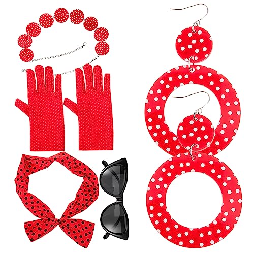ROMISBABA 1Satz Jahre Damen Kostümzubehör Set Retro Haarband Augenbrille Halskette Ohrringe für Partys Rollenspiele Halloween Mottopartys ROMISBABA 1Satz Jahre Damen Kostümzubehör Set Retro Haarband Augenbrille Halskette Ohrringe für Partys Rollenspiele Halloween Mottopartys von ROMISBABA