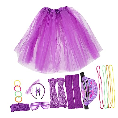 ROMISBABA 1Satz Jahre Frauen Kostümset Retro Party Outfit mit Halskette Armbändern Accessoires Leuchtenden Farben für Abschlussball Jahre Themenpartys ROMISBABA 1Satz Jahre Frauen Kostümset Retro Party Outfit mit Halskette Armbändern Accessoires Leuchtenden Farben für Abschlussball Jahre Themenpartys von ROMISBABA