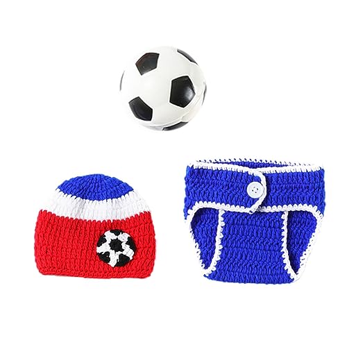 ROMISBABA 1Satz Strickoutfit mit Fußballspielzeug Neugeborenes Fotokostüm Handgefertigt Warm für Kreative Fotoshootings Tägliches ROMISBABA 1Satz Strickoutfit mit Fußballspielzeug Neugeborenes Fotokostüm Handgefertigt Warm für Kreative Fotoshootings Tägliches von ROMISBABA