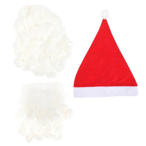 ROMISBABA 2 Sätze Cosplay Perücke Bart Santa Hat Weihnachten Ankleiderprop Santa Claus Cosplay Requisiten ROMISBABA 2 Sätze Cosplay Perücke Bart Santa Hat Weihnachten Ankleiderprop Santa Claus Cosplay Requisiten von ROMISBABA