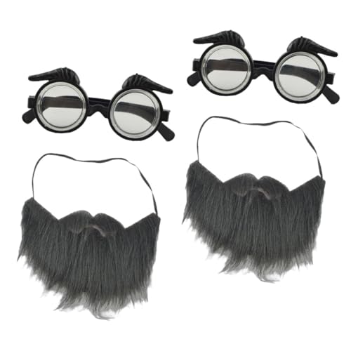 ROMISBABA 2 Sätze Falsches und Brillen für Kostümpartys Teiliges Cosplay Zubehör mit Realistisch Aussehendem und Brille für Veranstaltungen und Fotoshootings ROMISBABA 2 Sätze Falsches und Brillen für Kostümpartys Teiliges Cosplay Zubehör mit Realistisch Aussehendem und Brille für Veranstaltungen und Fotoshootings von ROMISBABA