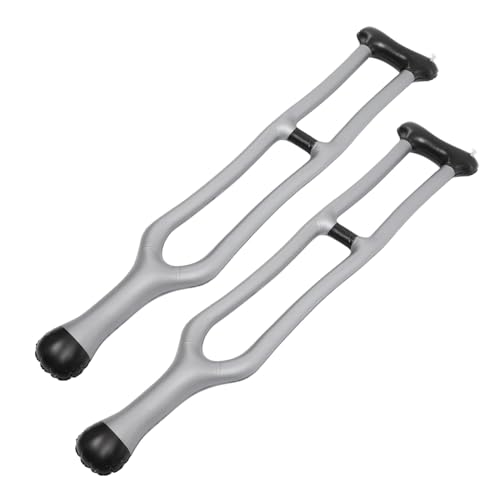 ROMISBABA 2 Stück Aufblasbare Gehhilfe PVC Krücken Party Kostüm Requisiten Scherzartikel für Halloween Cosplay Bühnenauftritt von ROMISBABA