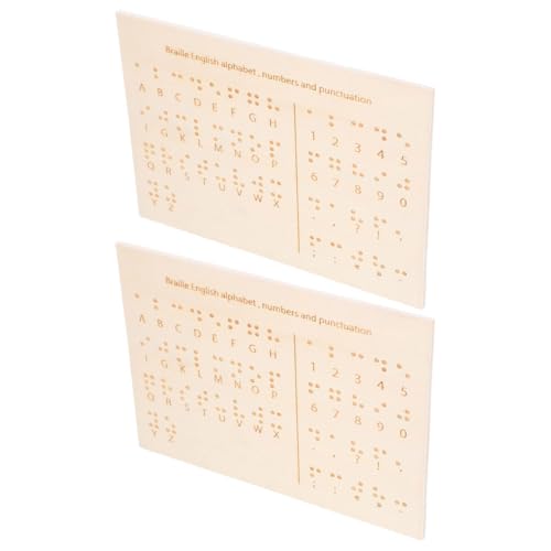 ROMISBABA 2 Stück Braille-unterrichtsgeräte Braille-lehrmittel Gadgets Für Blinde Braille-bücher Schreibübungen Für Kleinkinder Blinde Bretter Holz Khaki ROMISBABA 2 Stück Braille-unterrichtsgeräte Braille-lehrmittel Gadgets Für Blinde Braille-bücher Schreibübungen Für Kleinkinder Blinde Bretter Holz Khaki von ROMISBABA