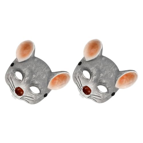 ROMISBABA 2 Stück PU Schaum Rattenkopf Maske Realistische Graue Halbe Gesichtsmaske mit Narbendesign Vielseitig für Erwachsene für Halloween Karneval Cosplay Party ROMISBABA 2 Stück PU Schaum Rattenkopf Maske Realistische Graue Halbe Gesichtsmaske mit Narbendesign Vielseitig für Erwachsene für Halloween Karneval Cosplay Party von ROMISBABA