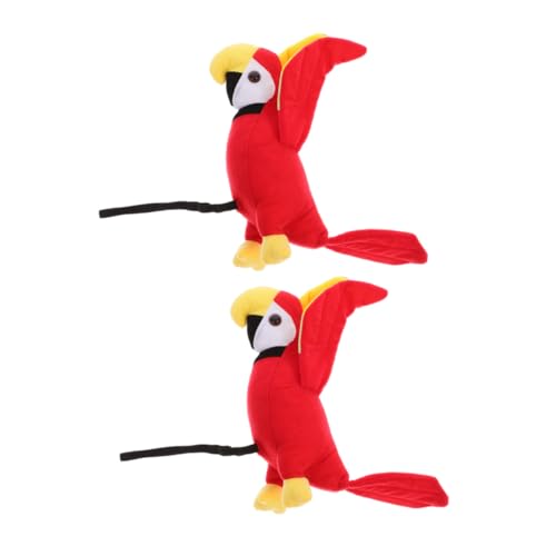 ROMISBABA 2 Stück Piratenpapagei Schulterprop Leichtes Piratenkostüm Zubehör Bunte Halloween Party Requisite für Piraten Roleplay Cosplay Accessoire von ROMISBABA