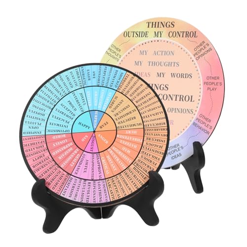 ROMISBABA 2-teiliges Emotionsrad Mit Ständer Gefühlsrad Therapie Büro-Schreibtisch- Lebendige Farben PVC-holzästhetik ROMISBABA 2-teiliges Emotionsrad Mit Ständer Gefühlsrad Therapie Büro-Schreibtisch- Lebendige Farben PVC-holzästhetik von ROMISBABA