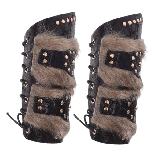 ROMISBABA 2 Stück Teiliges Mittelalterliches Armband Strapazierfähigem Kunstleder Verstellbare Wikinger-armschützer und Retro-wickelarmbänder für Herren und Damen Authentisches ROMISBABA 2 Stück Teiliges Mittelalterliches Armband Strapazierfähigem Kunstleder Verstellbare Wikinger-armschützer und Retro-wickelarmbänder für Herren und Damen Authentisches von ROMISBABA