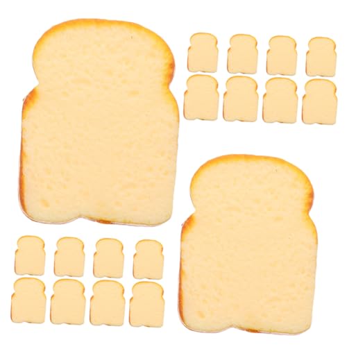 ROMISBABA 20 Stück Teiliges Künstliches Toastbrot Realistische Brotscheiben Deko für Fotografie Küchenmodell Puppenhaus Zubehör Vielseitige Food Display Props von ROMISBABA