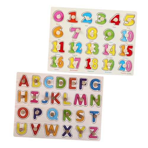 ROMISBABA 2Er Set Vorschulspielzeug Puzzles Babyspielzeug ABC Puzzle Große Zahlenspielzeug Alphabet Puzzle Alphabet Und Zahlenpuzzle Kleinkind Zahlenspielzeug Buchstabenpuzzle Babypuzzle von ROMISBABA
