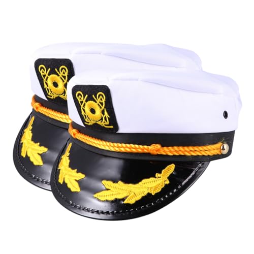 ROMISBABA 2Stücke Kapitänsmütze mit Nautischer Hut für Cosplay Partys für Mottopartys Events Kostümfeiern von ROMISBABA